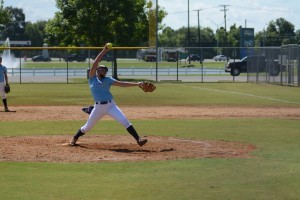 Kaitlyn Padgett pitching against Alexandria LA Photo by Bruce Branum    