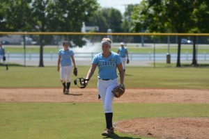 Kaitlyn Padgett the frustration of losing against Alexandria LA Photo by Bruce Branum    