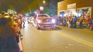 F&S Tires truck is all lit up for the Greenville Christmas Parade. (Bruce Branum/The Standard)