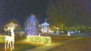 All was quiet, nothing was stirring but city workers providing cleanup after the Greenville Christmas tree lighting and parade this past Thursday. (Bruce Branum/The Standard)